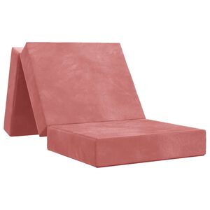vidaXL Skladacia pohovka na span&iacute; 75 x 63 x 45 cm Ružov&aacute;