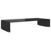 vidaXL Sklenen&yacute; TV stojan/stojan pod monitor, čierny, 70x30x13 cm