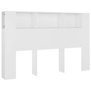 vidaXL Čelo postele so skrinkou biele 160x18,5x104,5 cm