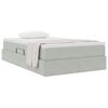 vidaXL Postel s &uacute;ložn&yacute;m prostorem a matrac&iacute; Svetlosiv&aacute; 120 x 190 cm