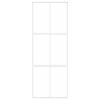 vidaXL Posuvné dvere biele 76x205 cm tvrdené sklo a hliník