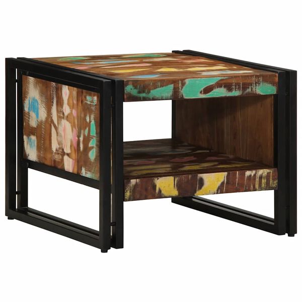 VidaXL Konferenčný stolík Viacfarebný Rekultivované masívne drevo