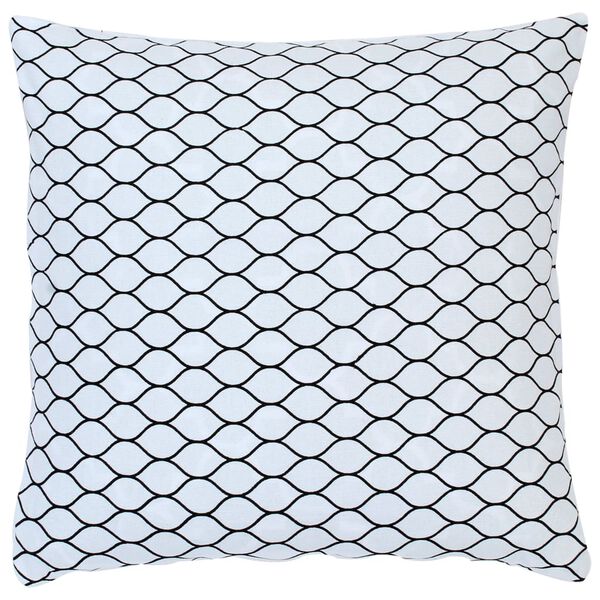 vidaXL Vankúše 2 ks čierno-biele 40x40 cm bavlna s potlačou