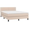 vidaXL Boxspring posteľ s matracom kapučínová 140x190 cm umelá koža