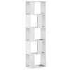 vidaXL Knižnica 5 pol&iacute;c biela 45x23,5x162,5 cm kompozitn&eacute; drevo