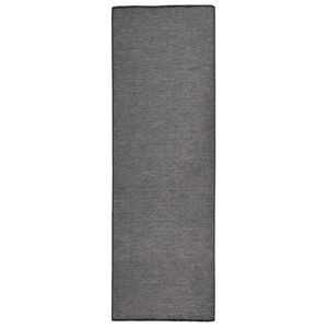 vidaXL Vonkaj&scaron;&iacute; koberec s ploch&yacute;m tkan&iacute;m 80x250 cm siv&yacute;