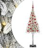 vidaXL Vianočn&yacute; stromček s 150 LED-i Biela 120 cm PE a oceľ