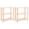vidaXL Reg&aacute;ly s 3 policami 2 ks 80x38x90 cm borovicov&yacute; mas&iacute;v 150 kg