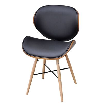 vidaXL Jedálenské stoličky 4 ks ohýbané drevo a umelá koža