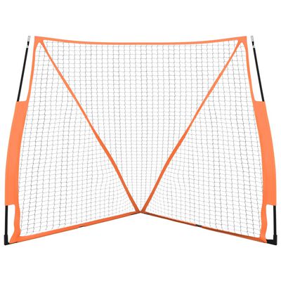 vidaXL Bejzbalová sieť oranžovo-čierna 183x182x183cm oceľ a polyester