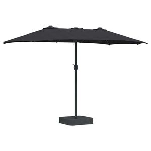 vidaXL Z&aacute;hradn&yacute; slnečn&iacute;k Čierna 385 x 209 x 244 cm Polyester a oceľ