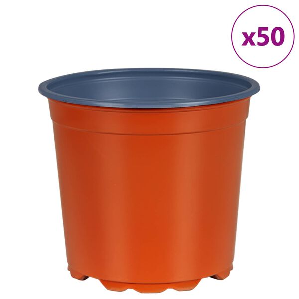 vidaXL Kvetinov&yacute; kvetin&aacute;č 50 pcs Keramika &Oslash; 15 x 13 cm Plast