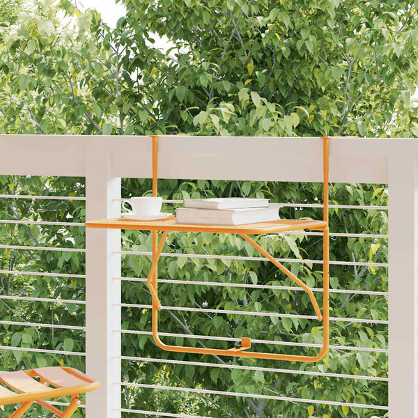 vidaXL Balk&oacute;nov&yacute; st&ocirc;l žlt&yacute; 60x40 cm oceľ