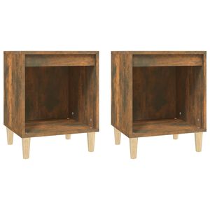 vidaXL Nočn&eacute; stol&iacute;ky 2 ks dymov&yacute; dub 40x35x50 cm
