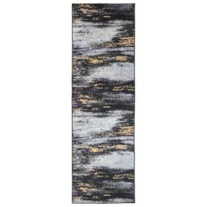 vidaXL Beh&uacute;ň LESAKA Čierna a zlat&aacute; 50 x 100 cm Diamantov&yacute; zamat