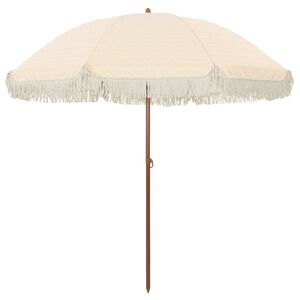 vidaXL Pl&aacute;žov&yacute; slnečn&iacute;k 205 x 205 x 210 cm Polyester a oceľ Okr&uacute;hly