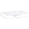 vidaXL Vstavan&eacute; um&yacute;vadlo biele 900x460x105 mm SMC