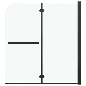 vidaXL Skladac&iacute; sprchov&yacute; k&uacute;t 2 panely 120x140 cm ESG čierny