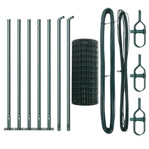 vidaXL Plot s podperou Zelen&aacute; 0,4 x 10 m Ocel a PVC