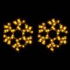 vidaXL Silueta vianočnej vločky s LED 2 ks tepl&eacute; biele 27x27 cm