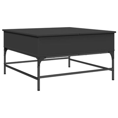 vidaXL Konferenčný stolík, čierny 80x80x45 cm, kompozitné drevo+kov