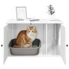 vidaXL Mačka Dom Leskl&aacute; biela 85 x 55 x 50 cm Kompozitn&eacute; drevo