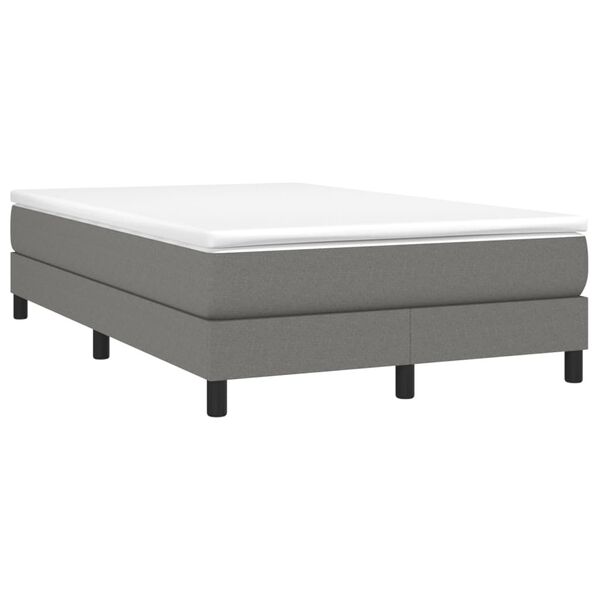 vidaXL Boxspring posteľ s matracom tmavosivý 120x200 cm látka