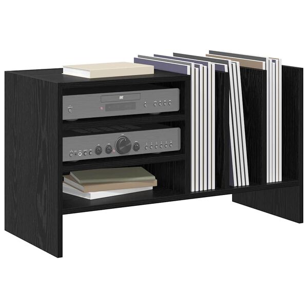 vidaXL Skrinka na gramofónové platne Čierny dub 78,5 x 35 x 45 cm