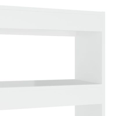 vidaXL Knižnica/deliaca stena lesklá biela 100x30x135 cm