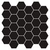 vidaXL Hexag&oacute;nov&aacute; dlažba 20 ks Čierna 30 x 30 cm Polyuret&aacute;n a PET