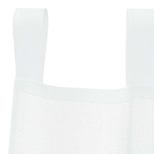 vidaXL Voile z&aacute;clona so z&aacute;clonami 2 pcs Biela 245 x 140 cm Polyester