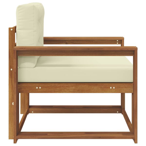 vidaXL Z&aacute;hradn&aacute; stredn&aacute; sedačka Pevn&eacute; ak&aacute;ciov&eacute; drevo Pr&iacute;rodn&aacute;