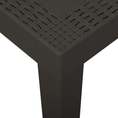 vidaXL Záhradný stôl antracitový 79x65x72 cm plast