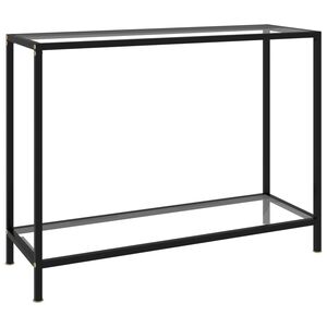 vidaXL Konzolov&yacute; stol&iacute;k, priehľadn&yacute; 100x35x75 cm, tvrden&eacute; sklo