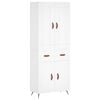 vidaXL Vysok&aacute; skrinka biela 69,5x34x180 cm spracovan&eacute; drevo