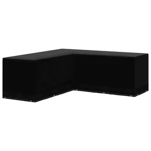 vidaXL Obal na z&aacute;hradn&yacute; n&aacute;bytok v tvare L, 12 očiek 250x250x90 cm