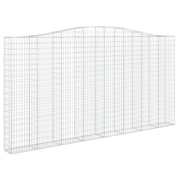 vidaXL Oblúkový gabionový kôš 400x30x200/220 cm pozinkované železo