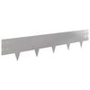 vidaXL Obrubn&iacute;k tr&aacute;vnika 10 pcs 100 x 20 cm Oceľ Strieborn&aacute;