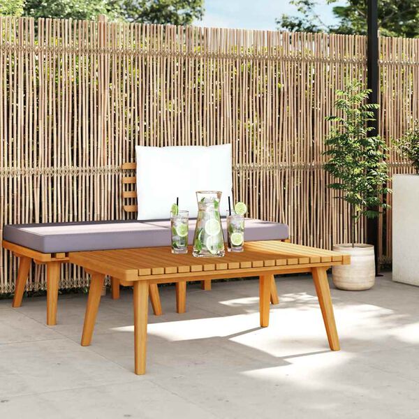 vidaXL Záhradný konferenčný stolík 90x55x35 cm masívne akáciové drevo