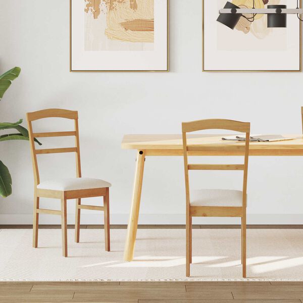 vidaXL Jed&aacute;lensk&aacute; stolička 2 pcs Pr&iacute;rodn&aacute; a svetl&aacute;