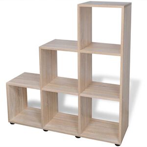 vidaXL Reg&aacute;l na knihy/policov&yacute; reg&aacute;l v tvare schodov 107 cm, dekor dub