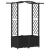 vidaXL Vyv&yacute;&scaron;en&yacute; z&aacute;hon s mriežkou a strechou Čierna 125 x 40 x 138 cm