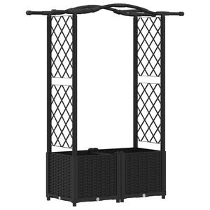 vidaXL Vyv&yacute;&scaron;en&yacute; z&aacute;hon s mriežkou a strechou Čierna 125 x 40 x 138 cm