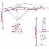 vidaXL Roma Parasol Sivohned&aacute; 286 x 284 x 270 cm Hlin&iacute;k a polyester