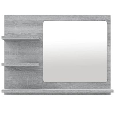 vidaXL Kúpeľňové zrkadlo sivý dub sonoma 60x10,5x45cm spracované drevo