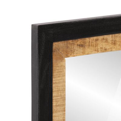 vidaXL Zrkadlo do kúpeľne 55x1x60 cm sklo a masívne mangovníkové drevo