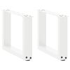 vidaXL Nohy konferenčn&eacute;ho stol&iacute;ka v tvare U, 2 ks, biele, 40 x (30-31) cm, oceľov&eacute;