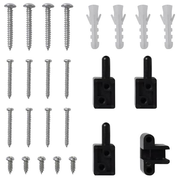 vidaXL Hinged Hmyzov&aacute; sieť Antracitov&aacute; a čierna 100 x 215 cm