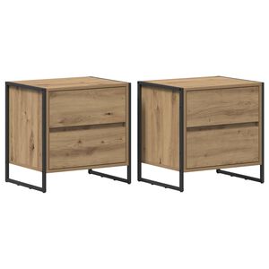 vidaXL Nočn&yacute; stol&iacute;k 2 ks Dub artisan 50 x 39.5 x 50 cm