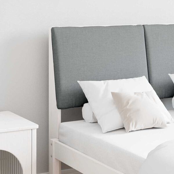 vidaXL Čal&uacute;nen&eacute; čelo postele Svetlosiv&aacute; 120 cm